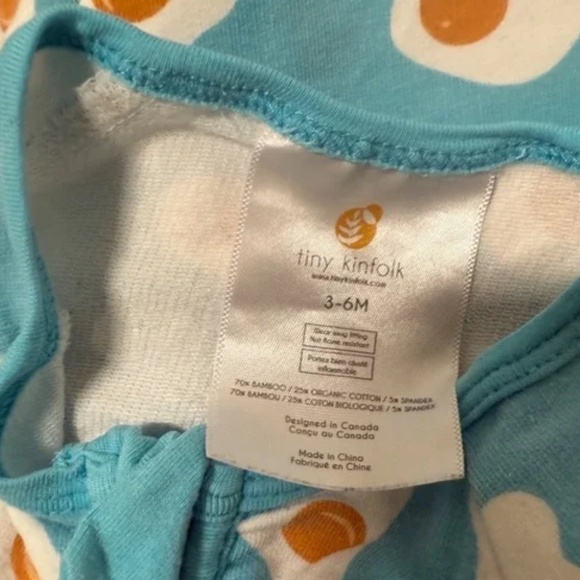 Tiny Kinfolk Zip Sleepers– Rainbow & Egg Print (Size 3-6/6-12mos)  [💥BUNDLE 2] - Picture 8 of 8